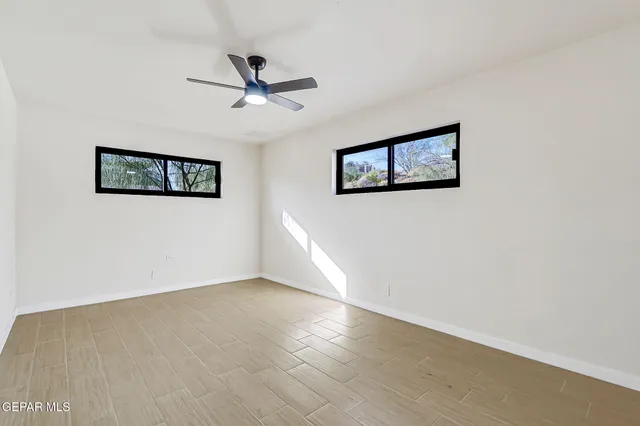 an empty room with a window