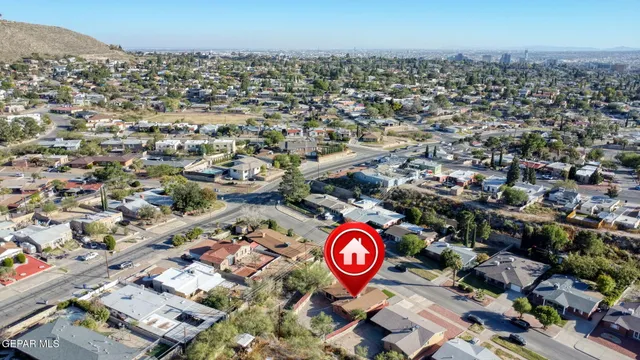 an aerial view of a city