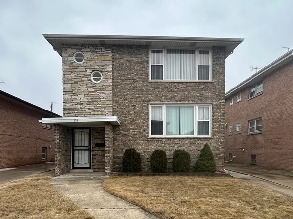 a front view of a house
