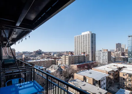a view of city from balcony