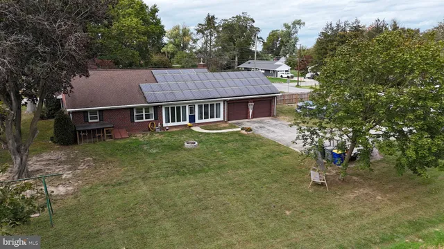 a house view with a garden space