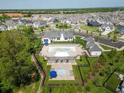 a view of a swimming pool and lake view