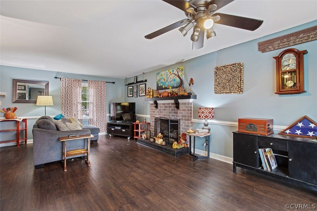 4654 Brookridge Road Chesterfield, VA 23832 - Photo 5 of 29 a living room with furniture and a fireplace