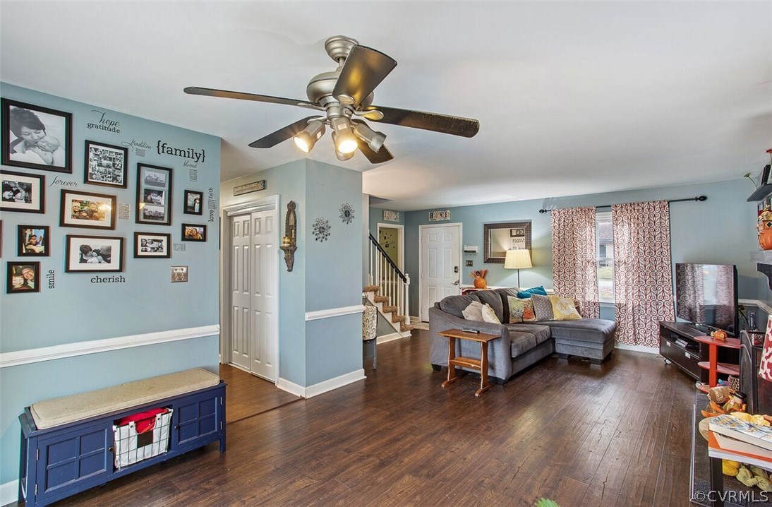 4654 Brookridge Road Chesterfield, VA 23832 - Photo 6 of 29 a living room with furniture and a wooden floor