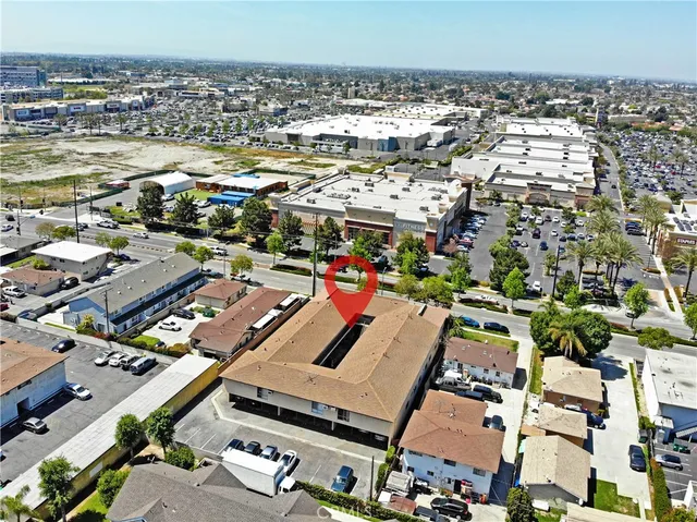 an aerial view of a city