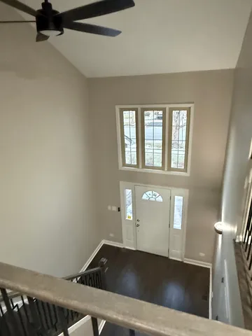 a view of balcony with furniture