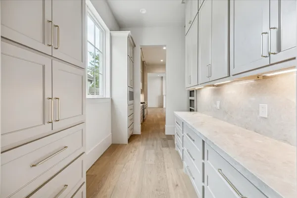 a view of kitchen and living room
