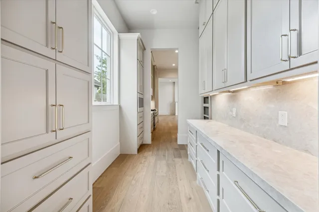 a view of kitchen and living room