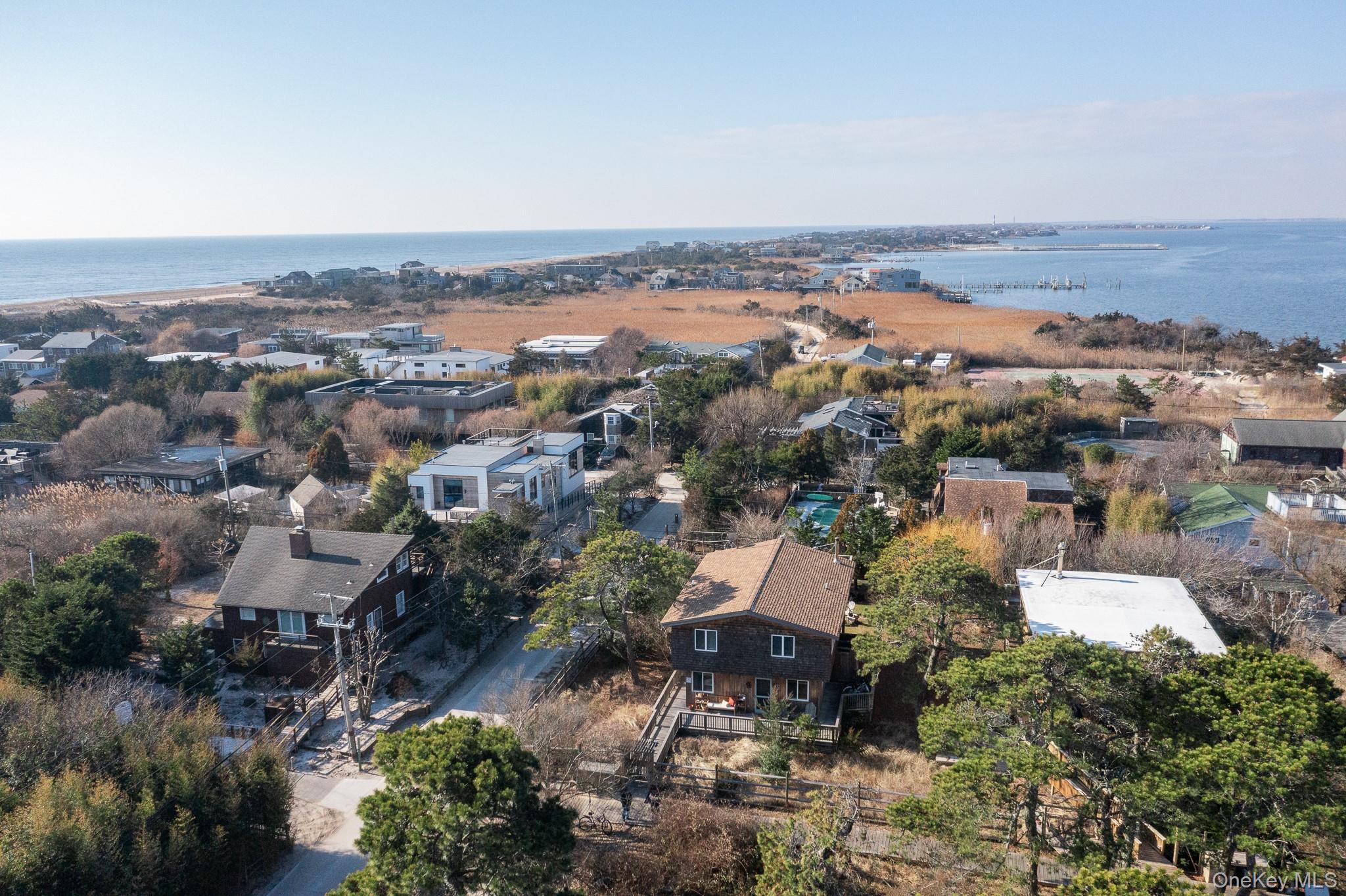100 Clipper Way Ocean Beach, NY 11770 - Photo 41 of 46 an aerial view of a house with a outdoor space