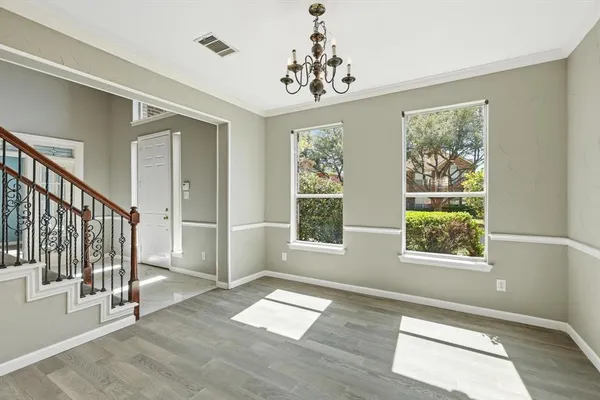 a view of livingroom with hardwood floor and window