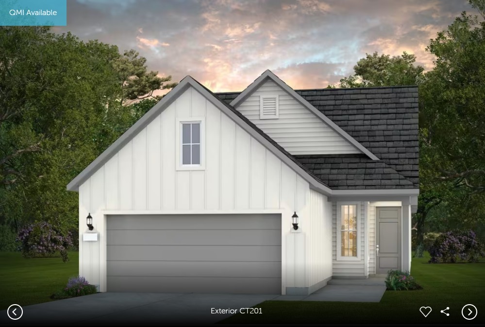 a view of a house with garage