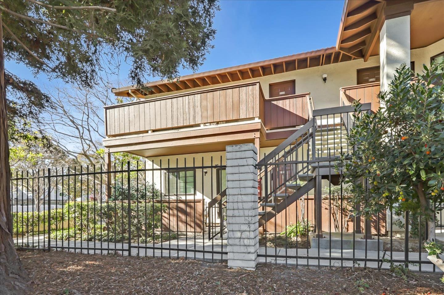 a view of a large building with a large window