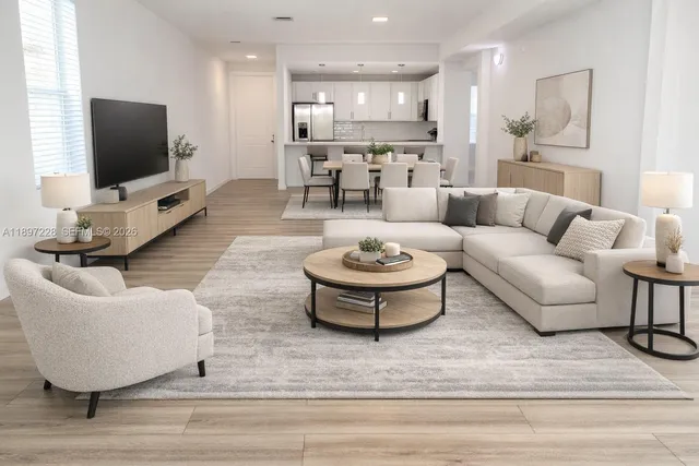 an empty room with wooden floor and closet