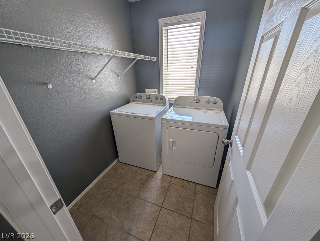 9121 Spoonbill Ridge Place Las Vegas, NV 89143 - Photo 21 of 26 A well-organized laundry area offers practical shelving and essential appliances for effortless chores.
