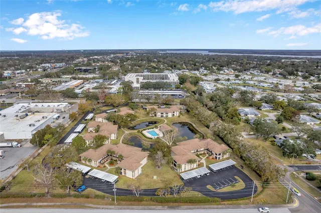an aerial view of a city