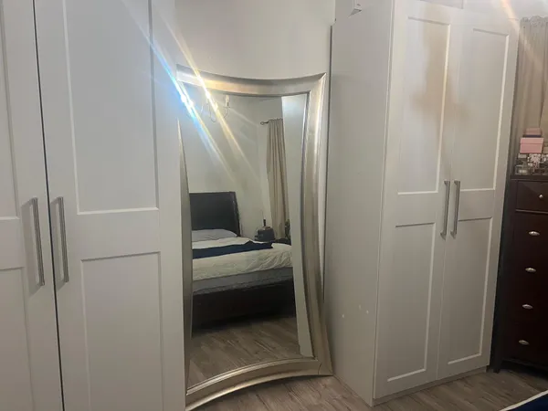 a view of a bedroom