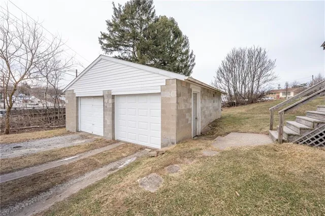 a view of backyard of house