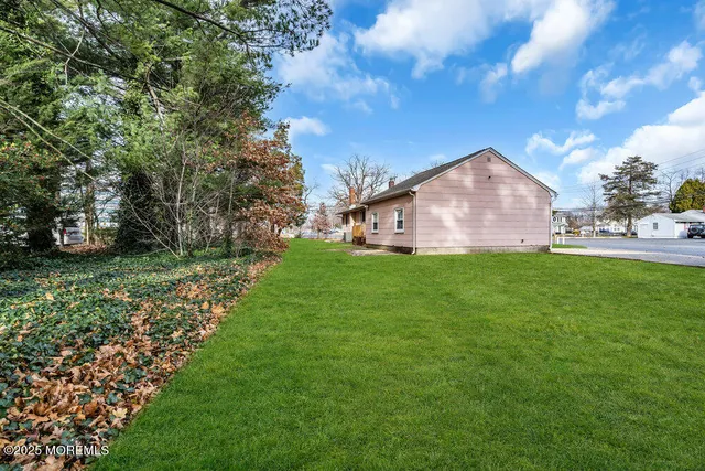 a view of a park with tree s