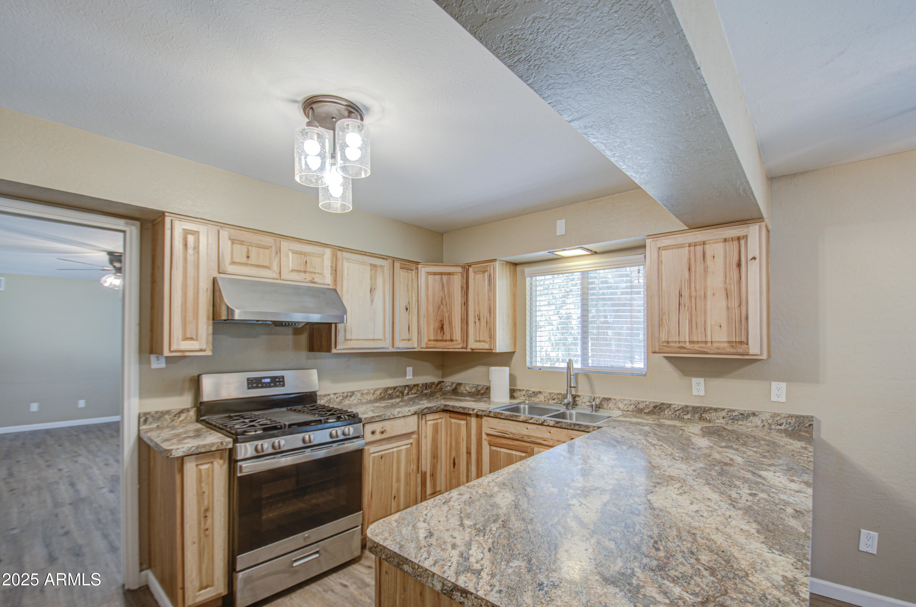 8050 South Bianco Road Casa Grande, AZ 85193 - Photo 65 of 96 a kitchen with stainless steel appliances granite countertop a sink stove and refrigerator