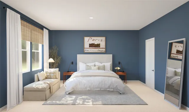 a dining room with furniture a rug and a chandelier