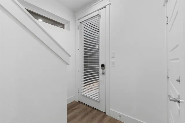 a view of entryway with stairs