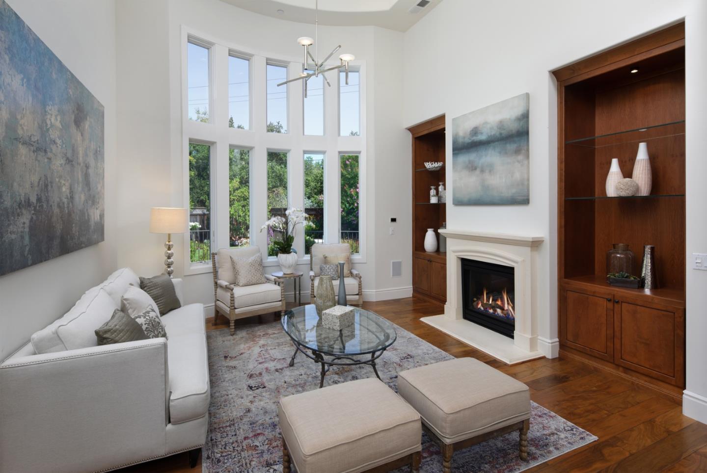 782 Dixon Way Los Altos, CA 94022 - Photo 2 of 38 a living room with furniture a fireplace and a flat screen tv