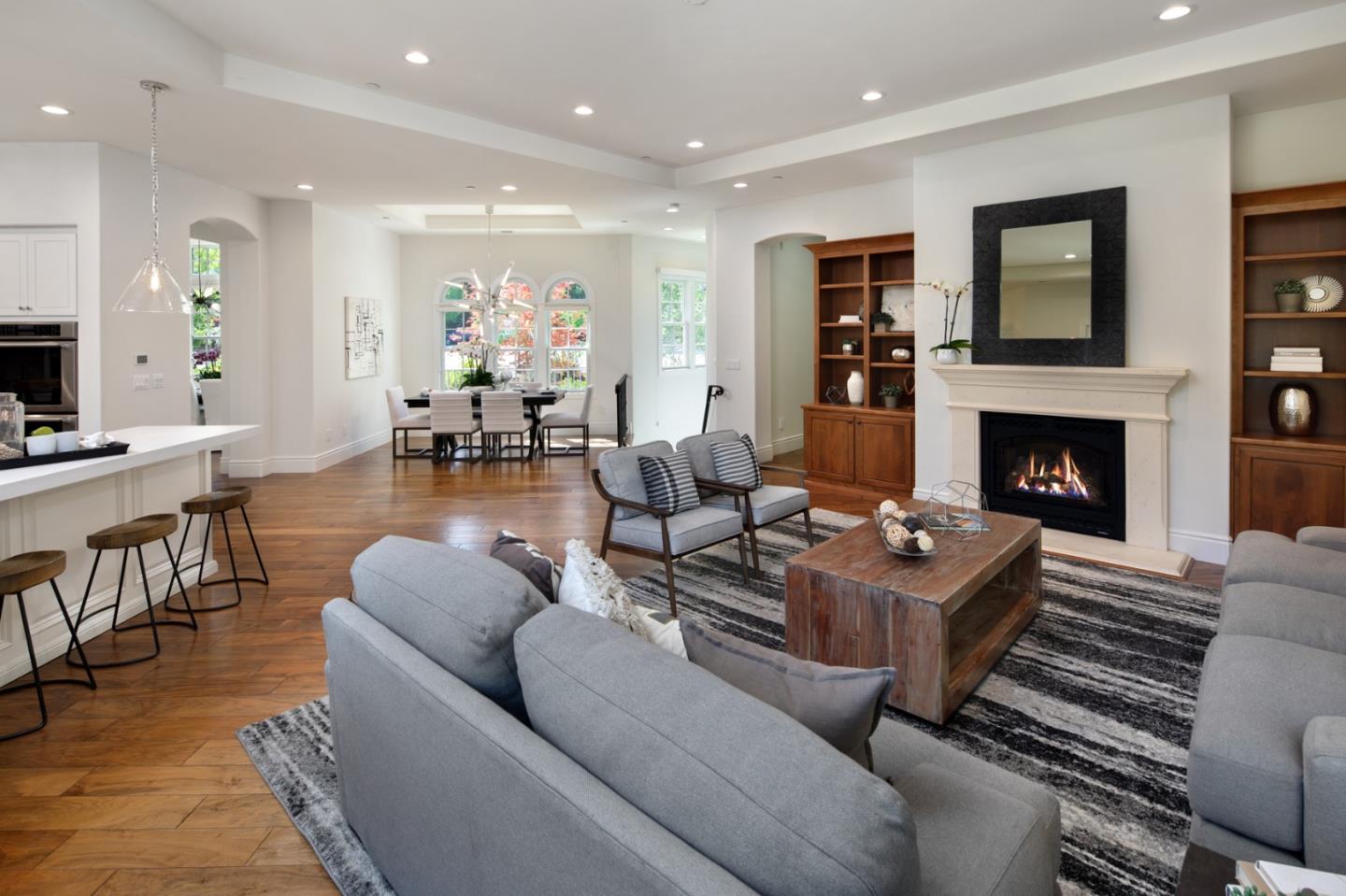 782 Dixon Way Los Altos, CA 94022 - Photo 7 of 38 a living room with furniture fireplace and dining room
