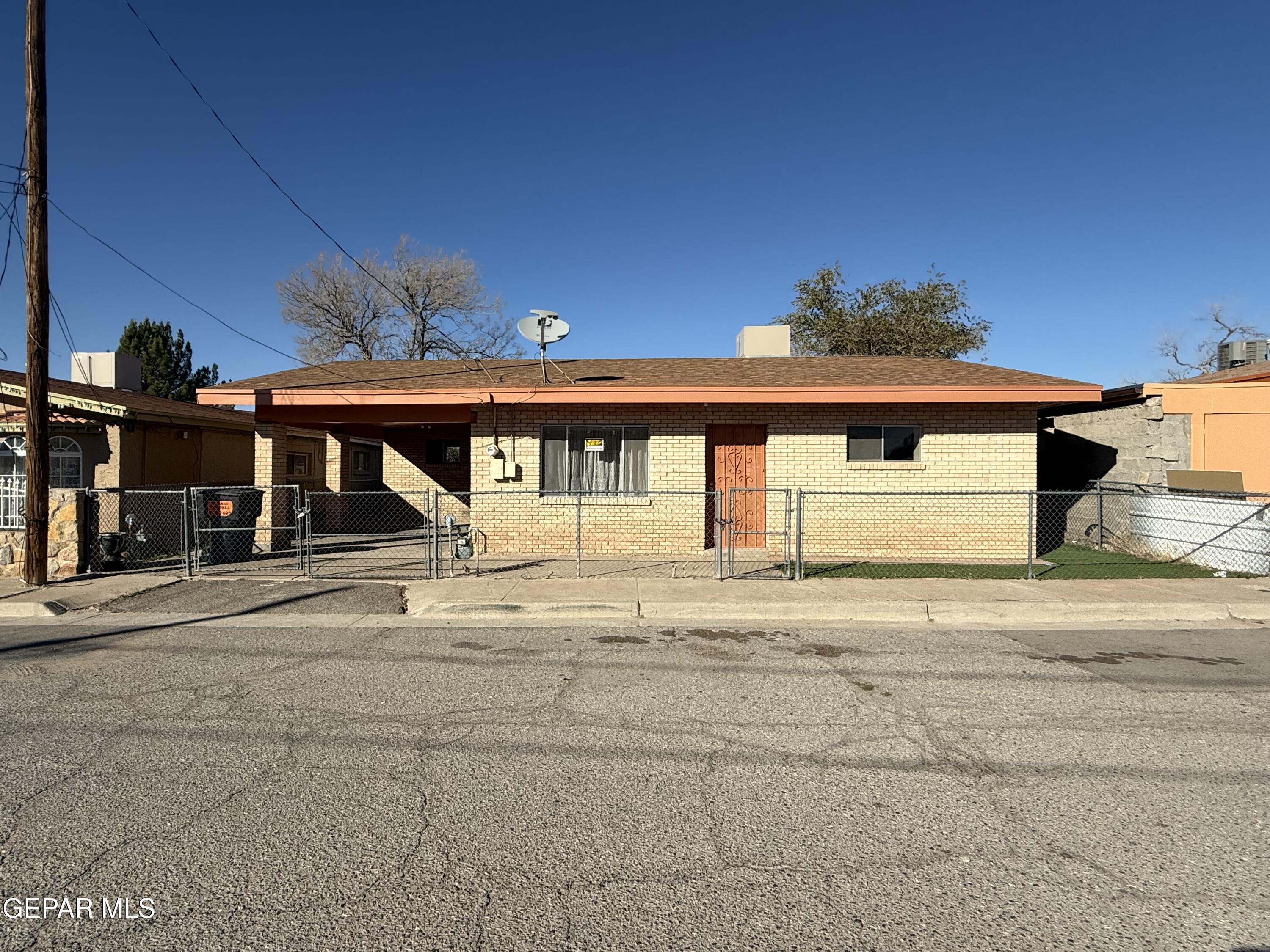 a view of an entrance of the building