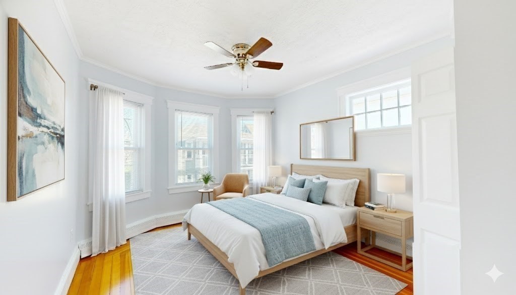 5 A Ropes Street, Unit 2 Salem, MA 01970 - Photo 7 of 9 a bedroom with a bed and a window