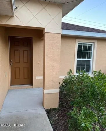 a view of front door of house