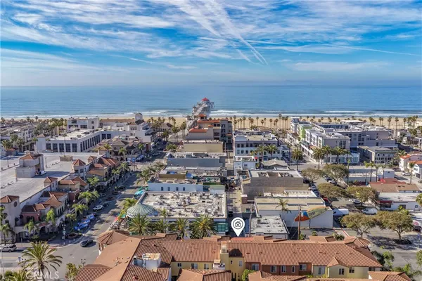 an aerial view of a city