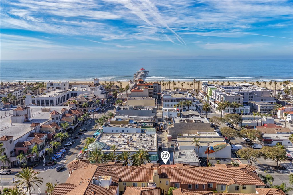 an aerial view of a city