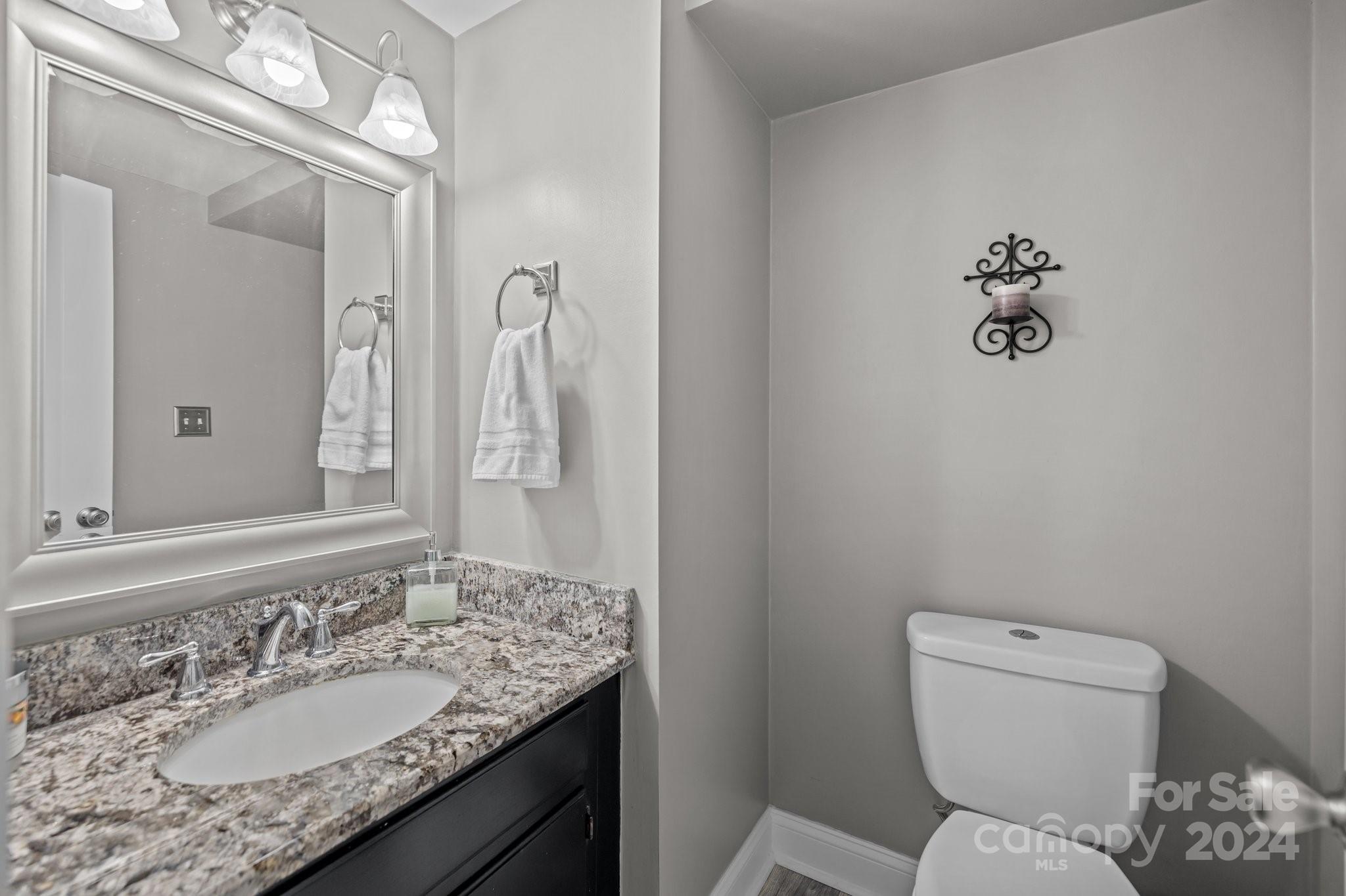 55 Ridgeport Road Lake Wylie, SC 29710 - Photo 22 of 45 a bathroom with a granite countertop toilet sink and mirror