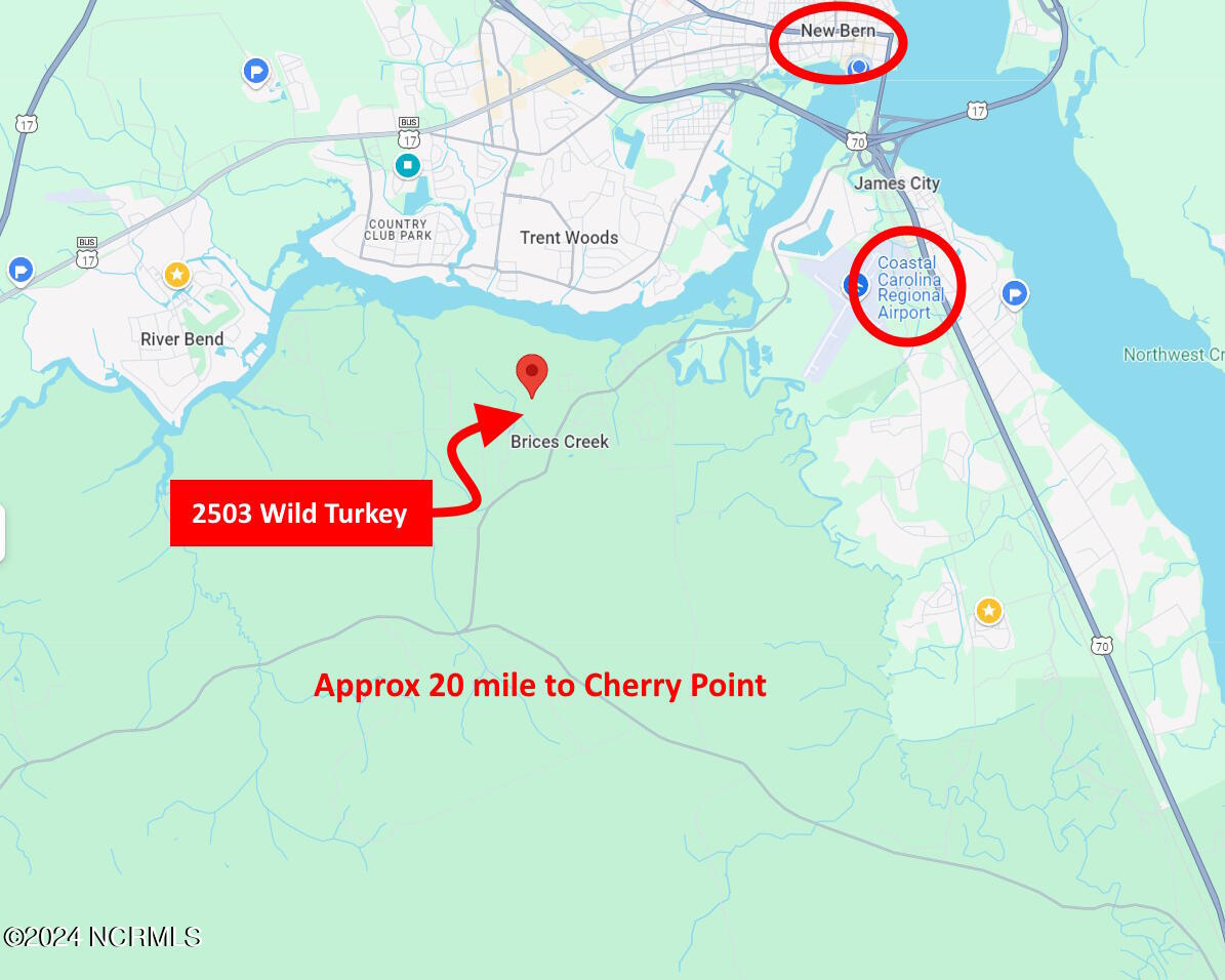 2503 Wild Turkey Road New Bern, NC 28562 - Photo 8 of 23 Location Map