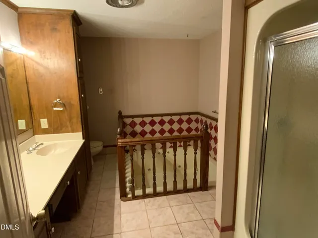 a view of a room with an empty space