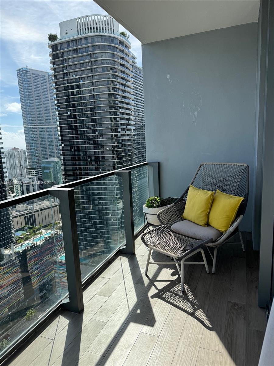 88 Southwest 7th Street, Unit 3007 Miami, FL 33130 - Photo 19 of 36 a view of balcony and workspace