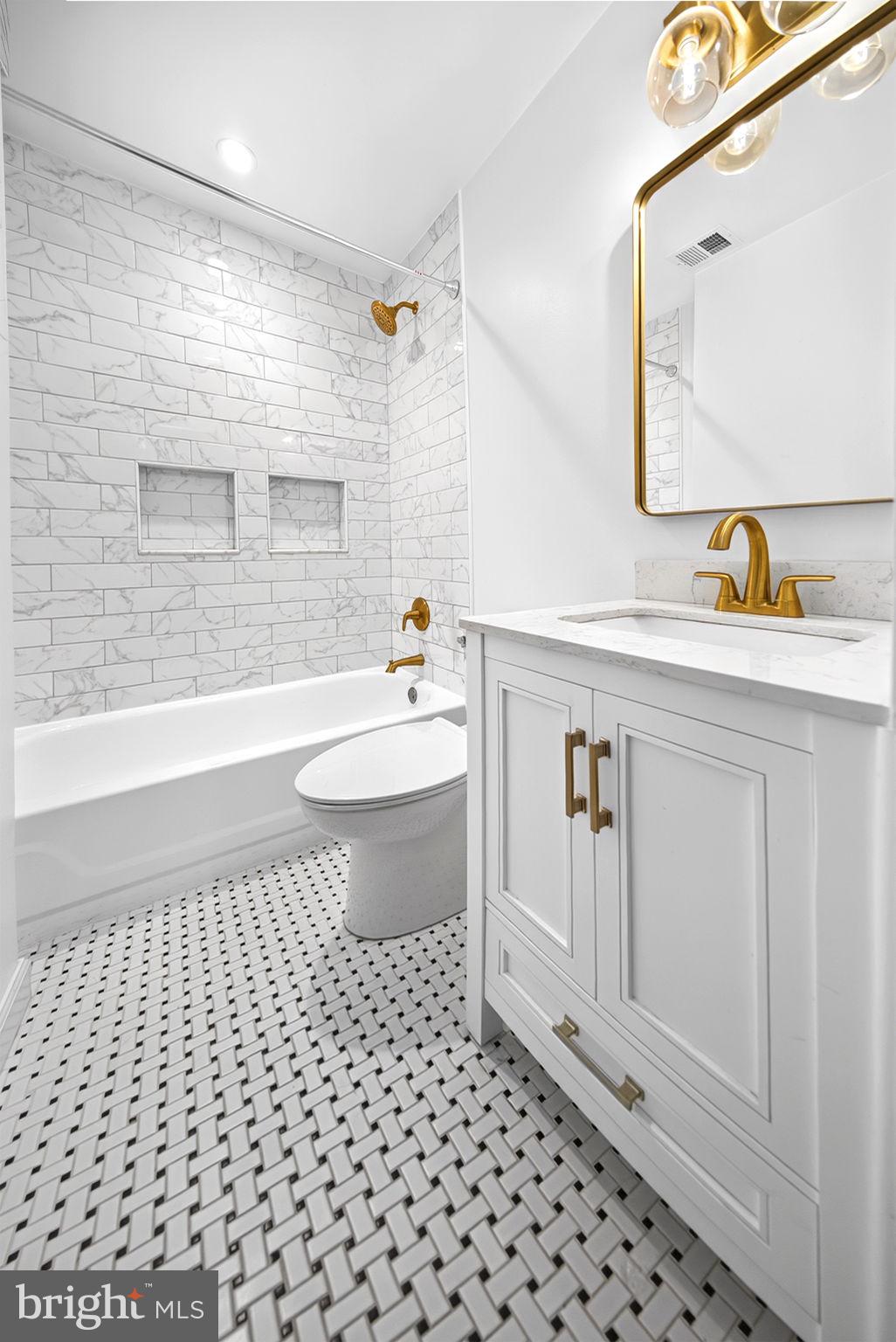 1213 12th Street Northwest, Unit A Washington, DC 20005 - Photo 7 of 34 Renovated Bathroom