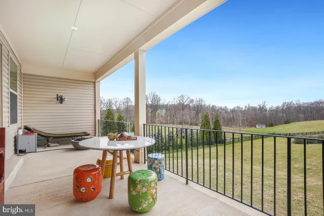 a outdoor view with a sitting space