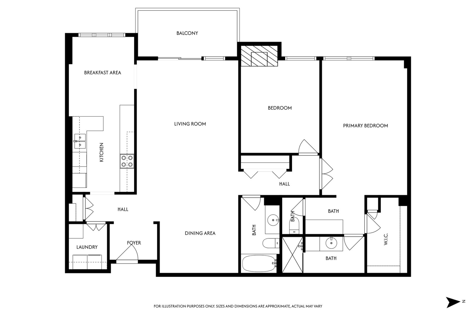 22 Park Lane, Unit 203 Park Ridge, IL 60068 - Photo 32 of 33 a black and white photo of a bathroom