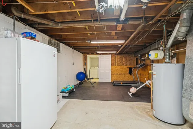 a view of room with gym equipment