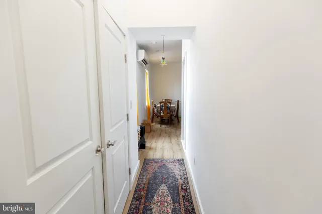 a view of a hallway with interior of house