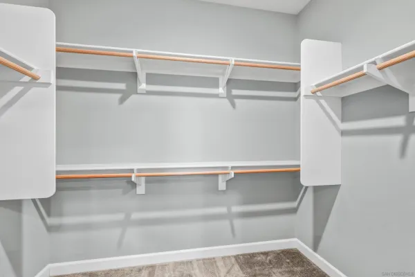 a close view of closet