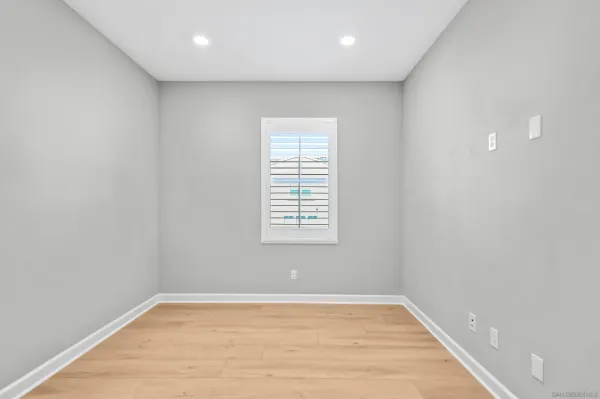 an empty room with a window