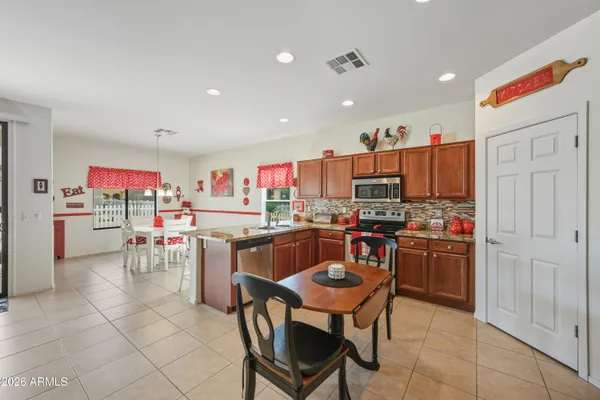 a view of a livingroom with shelves