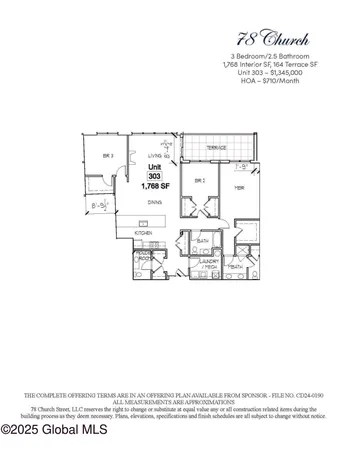 $1,345,000 | 78 Church Street, Unit 303, Saratoga Springs, NY 12866