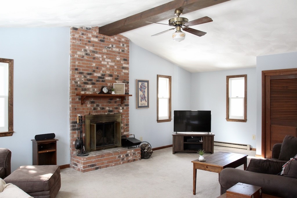 466 Gardiner Road Richmond, RI 02892 - Photo 3 of 48 Family room with Cathedral ceiling as seen from original living room.