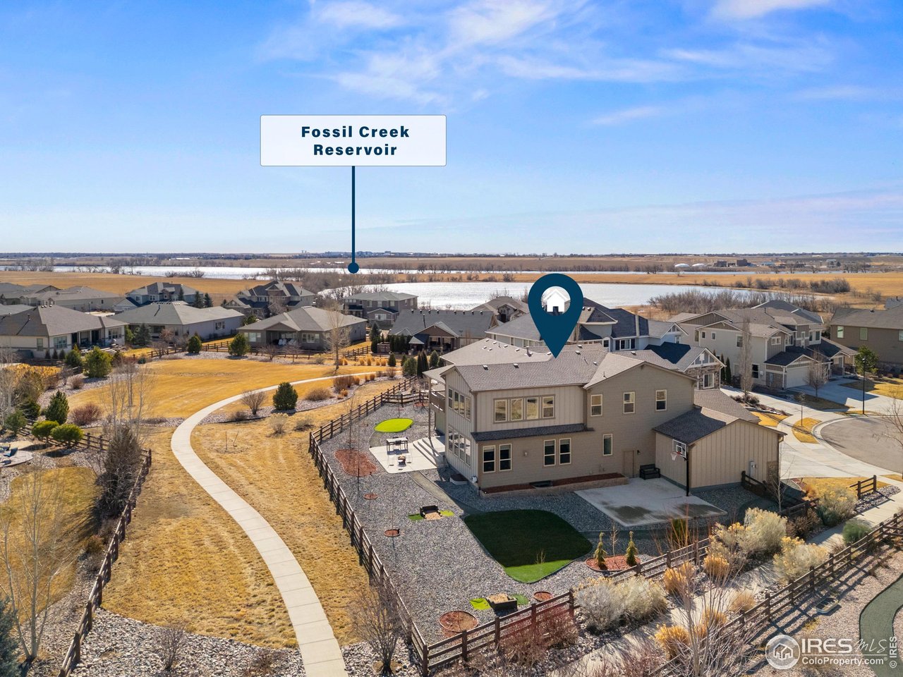 6402 Foothills View Place Fort Collins, CO 80528 - Photo 40 of 50 an aerial view of a swimming pool