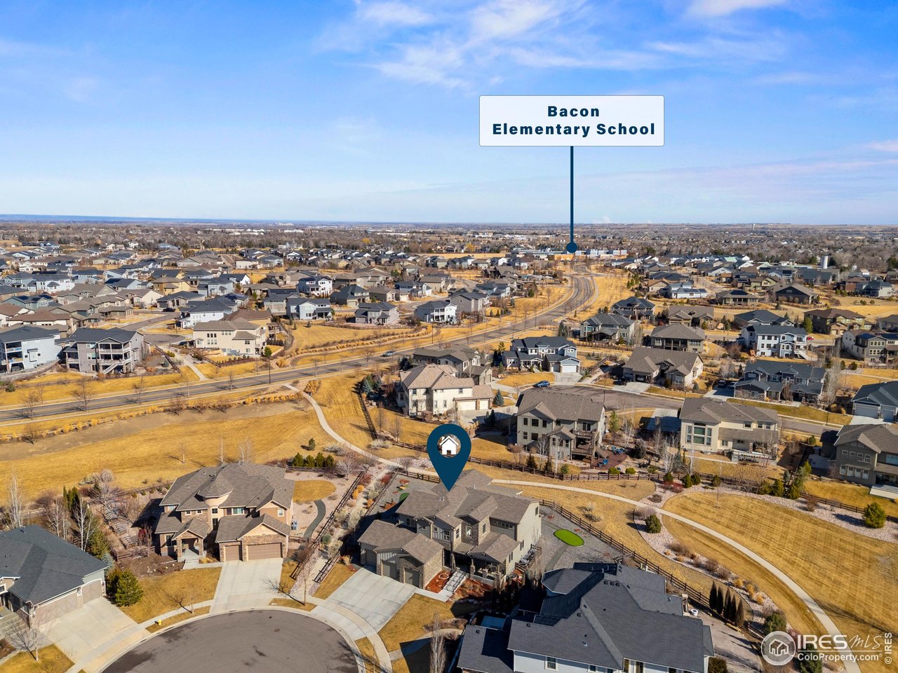 6402 Foothills View Place Fort Collins, CO 80528 - Photo 44 of 50 an aerial view of residential building and parking space