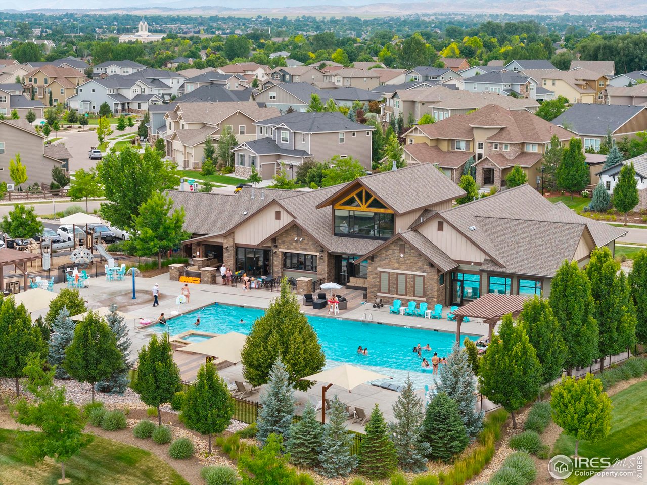 6402 Foothills View Place Fort Collins, CO 80528 - Photo 47 of 50 an aerial view of a house with a garden