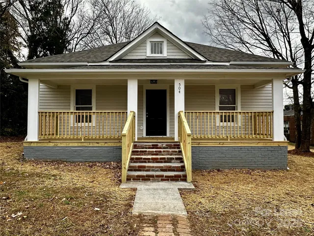 front view of a house with a porch
